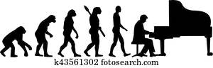Grand piano player evolution Grand piano player evolution