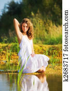 jovem, romanticos, mulher