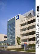 Modern hospital and emergency sign