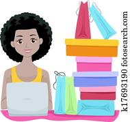 Online Shopping Girl Online Shopping Girl