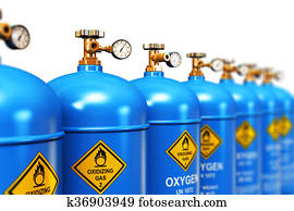 reihe, von, verflüssigt, sauerstoff, industriell, gas, beh?lter reihe, von, verflüssigt, sauerstoff, industriell, gas, beh?lter