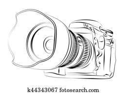Sketch of camera. Sketch of camera.