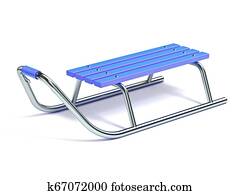 Wooden metal sledge 3D Wooden metal sledge 3D