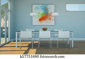 חדר של סעודה, פנים מעצב, ב, החף בית