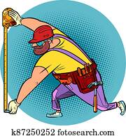 קבלן, עם, למדוד סרט