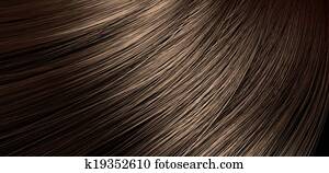 Brown Hair Blowing Closeup