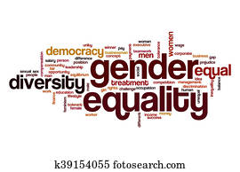 Gender equality word cloud concept