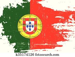 portugal, arranhado, bandeira portugal, arranhado, bandeira