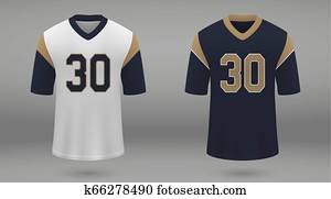 Realistic american football jersey Realistic american football jersey