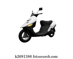 Scooter isolated moto front view 01 Scooter isolated moto front view 01