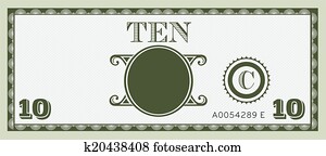 Ten money bill image. Ten money bill image.
