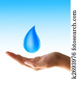waterdrop in hands waterdrop in hands