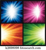 חגיגי, christmas,, ראשי שנה, התפוצצויות, של אור, ו, כוכבים