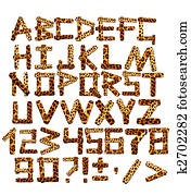 3d alphabet in style of a safari 3d alphabet in style of a safari