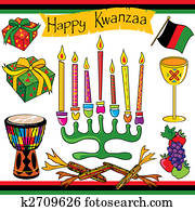 Kwanzaa clipart elements and icons Kwanzaa clipart elements and icons