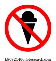 No ice cream sign No ice cream sign
