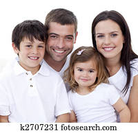 Portrait of happy family smiling