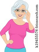 Senior Woman Eyeglasses