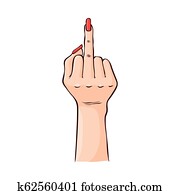 vektor, abbildung, von, weibliche hand, ausstellung, unh?flich, ficken, sie, gesture. vektor, abbildung, von, weibliche hand, ausstellung, unh?flich, ficken, sie, gesture.