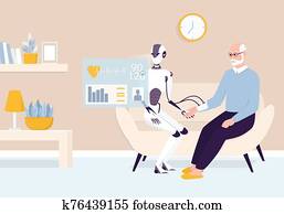 ביתי, אישי, רובוט, ל, אנשים ישנים, עזרה