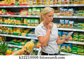 auswahl, in, a, supermarkt