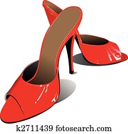 Fashion woman red shoes. Vector illustration Fashion woman red shoes. Vector illustration