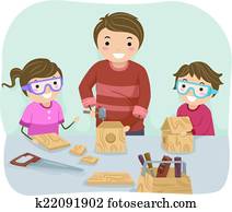 holzarbeit, familie holzarbeit, familie