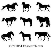horse silhouettes horse silhouettes
