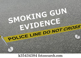 Smoking Gun Evidence concept