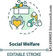 Social welfare concept icon