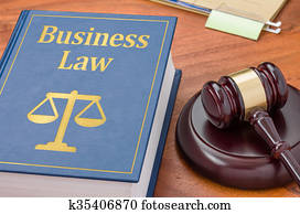 A law book with a gavel - Business law A law book with a gavel - Business law