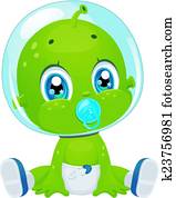 Alien Baby Boy Diaper Pacifier Alien Baby Boy Diaper Pacifier