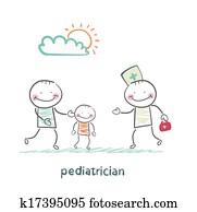 pediatrician takes dad with a sick child pediatrician takes dad with a sick child