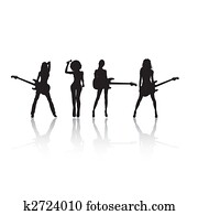 Rock stars silhouettes Rock stars silhouettes