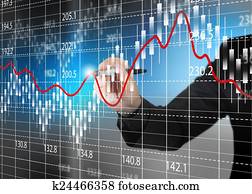 Stock exchange chart, Business analysis diagram. Stock exchange chart, Business analysis diagram.