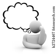 Thought Bubble - Thinking Person Thought Bubble - Thinking Person