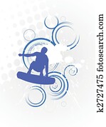 wake-boarder in action