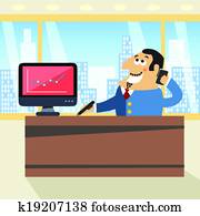 Boss in office
