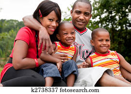Colorfull african family
