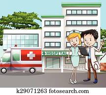 Doctor and hospital Doctor and hospital