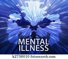 doença mental, inkblot, fundo