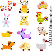 Domestic toy animals Domestic toy animals