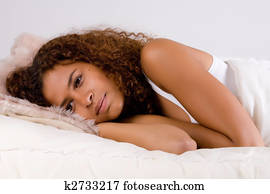 Sleeping african woman