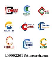 Vector letter C icons for corporate identity Vector letter C icons for corporate identity