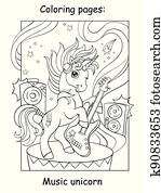 לצבוע ספר, עמוד, התקרר, קרש, עם, גיטרה