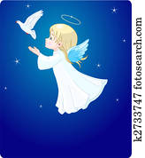 מלאך, עם, יונה