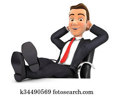 3d businessman relaxing 3d businessman relaxing