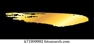 Golden artistic paint stroke Golden artistic paint stroke