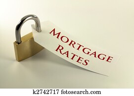 Mortgage rates locked down concept Mortgage rates locked down concept
