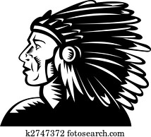 native american indian chief with headdress native american indian chief with headdress